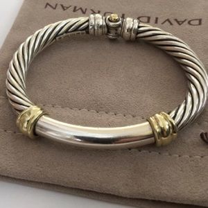 Genuine David Yurman Metro bracelet 14K & .925